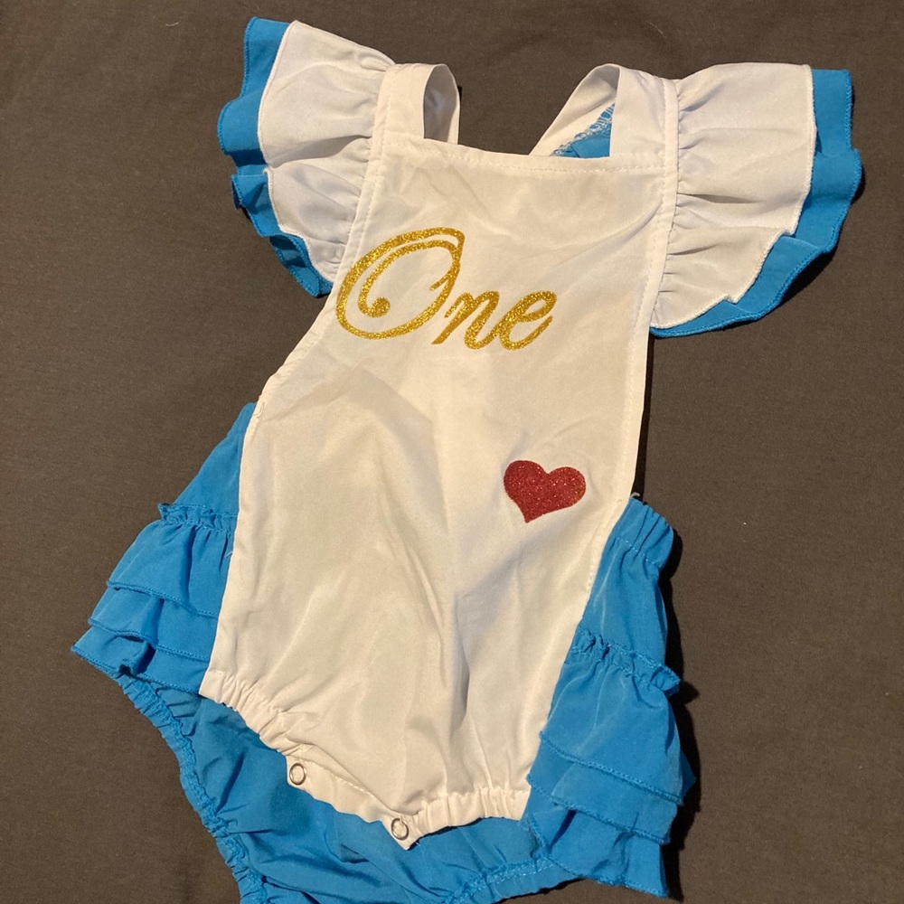 Adorable first birthday romper